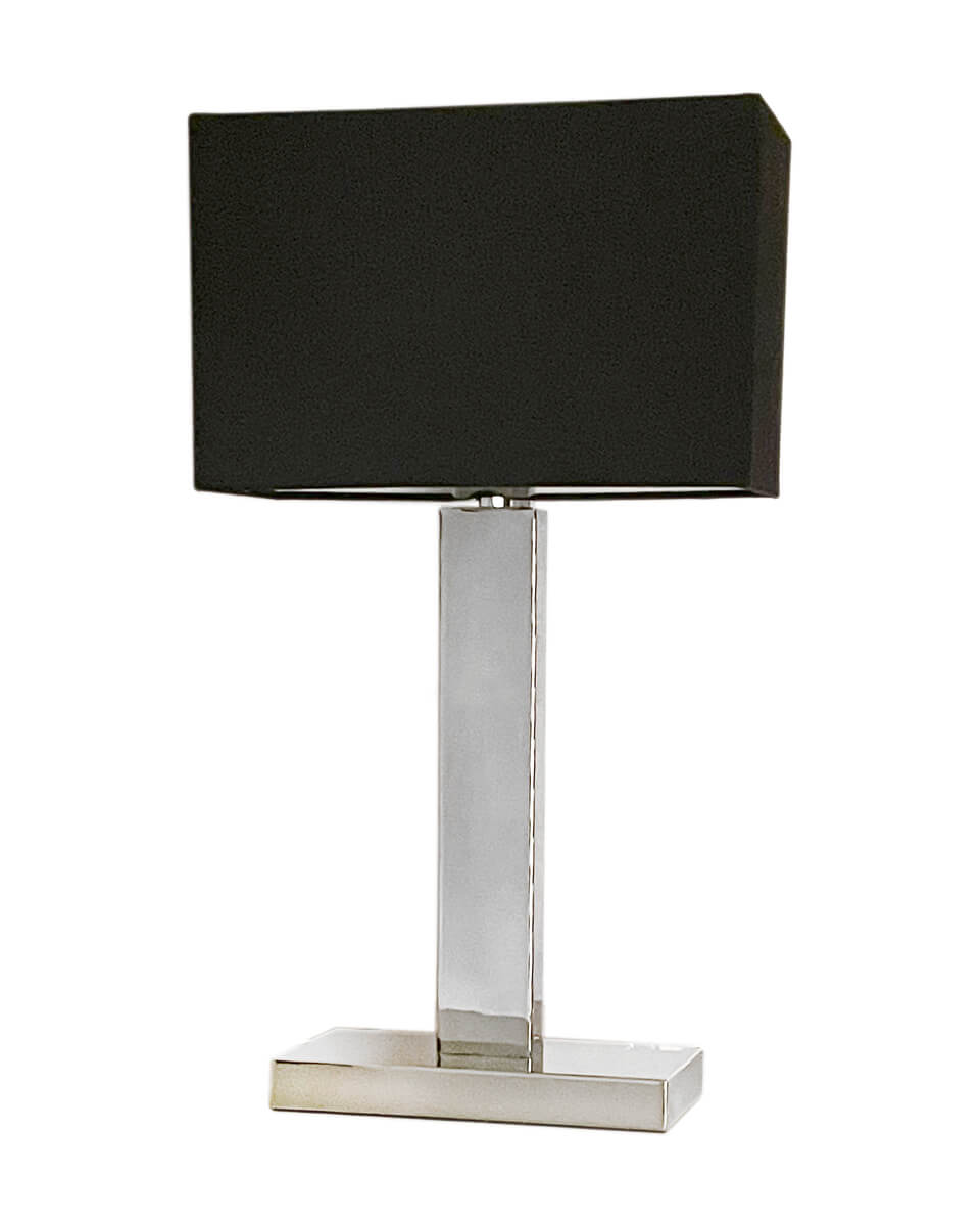 Prime bordslampa H47 cm krom/svart skärm