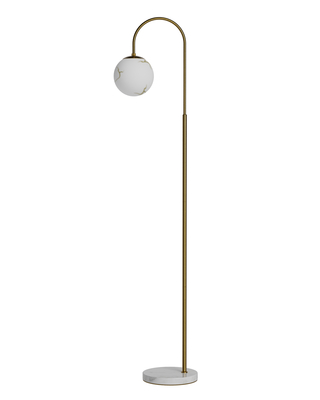 Bellagio golvlampa H163cm mässing/vit